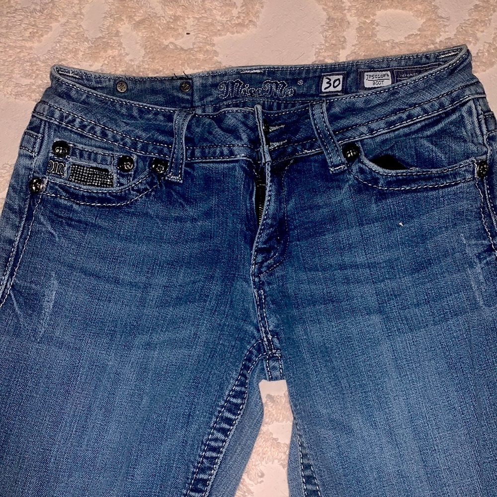 Miss Me 30 Jeans Angel wings Blk